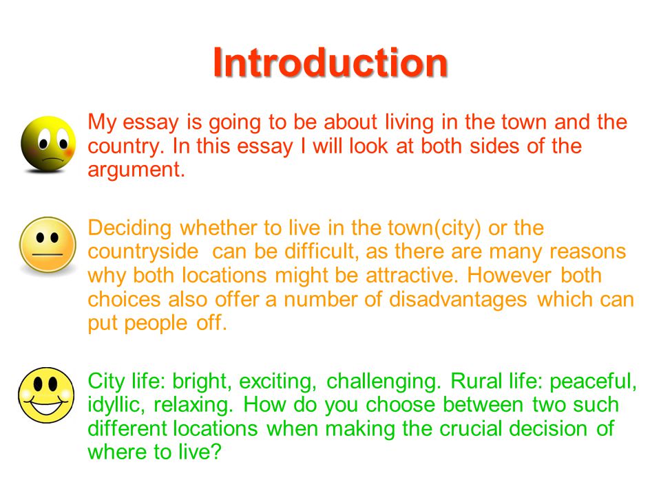 Essay about living in a big city